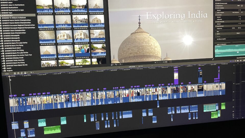 Exploring India Final Cut Pro Timeline